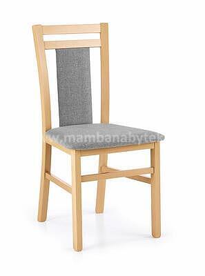 židle Hubert, šedá/dub medový - 1