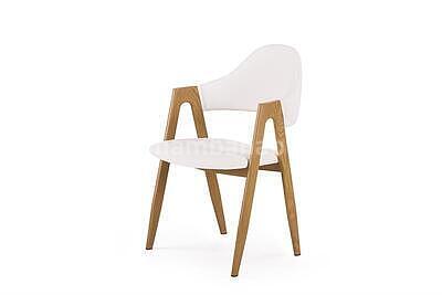 židle Karel K247, dub medový/bílá
