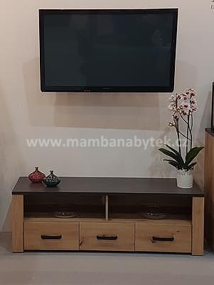 XL, televizní stolek RTV, dub artisan/šedá - 1