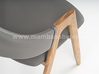 židle Karel K247, dub medový/šedá - 3