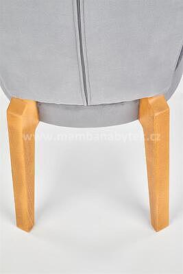 židle Rois, dub medový/šedá - 6